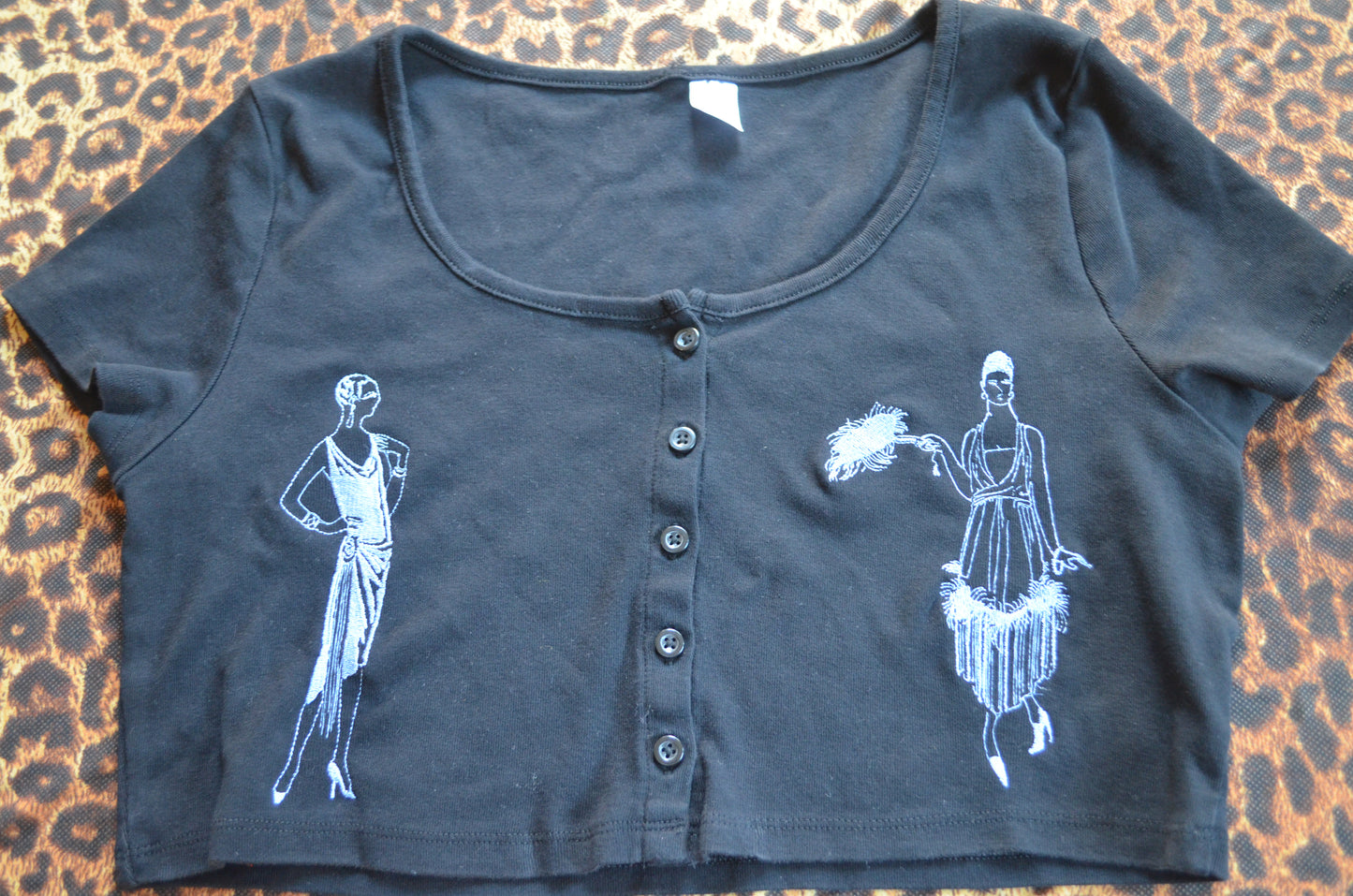 Button up cotton crop top