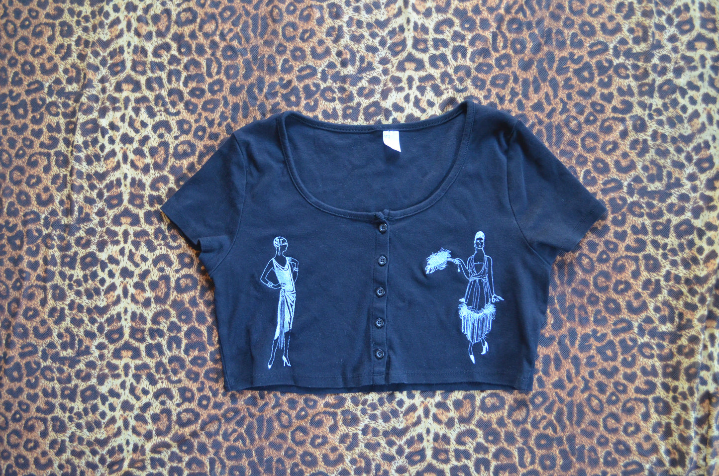 Button up cotton crop top