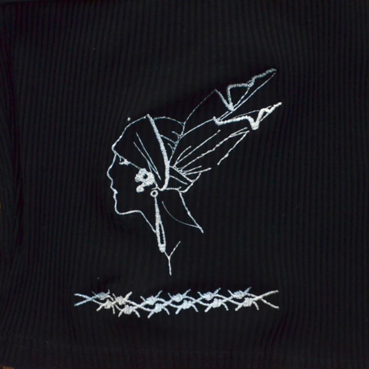 Custom embroidered crop top