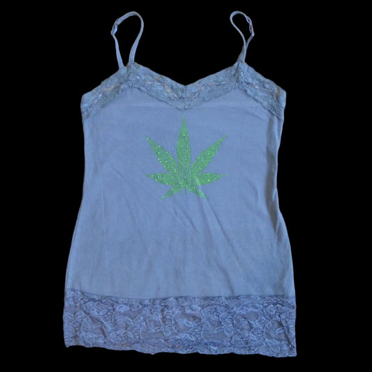 Grey lace tank