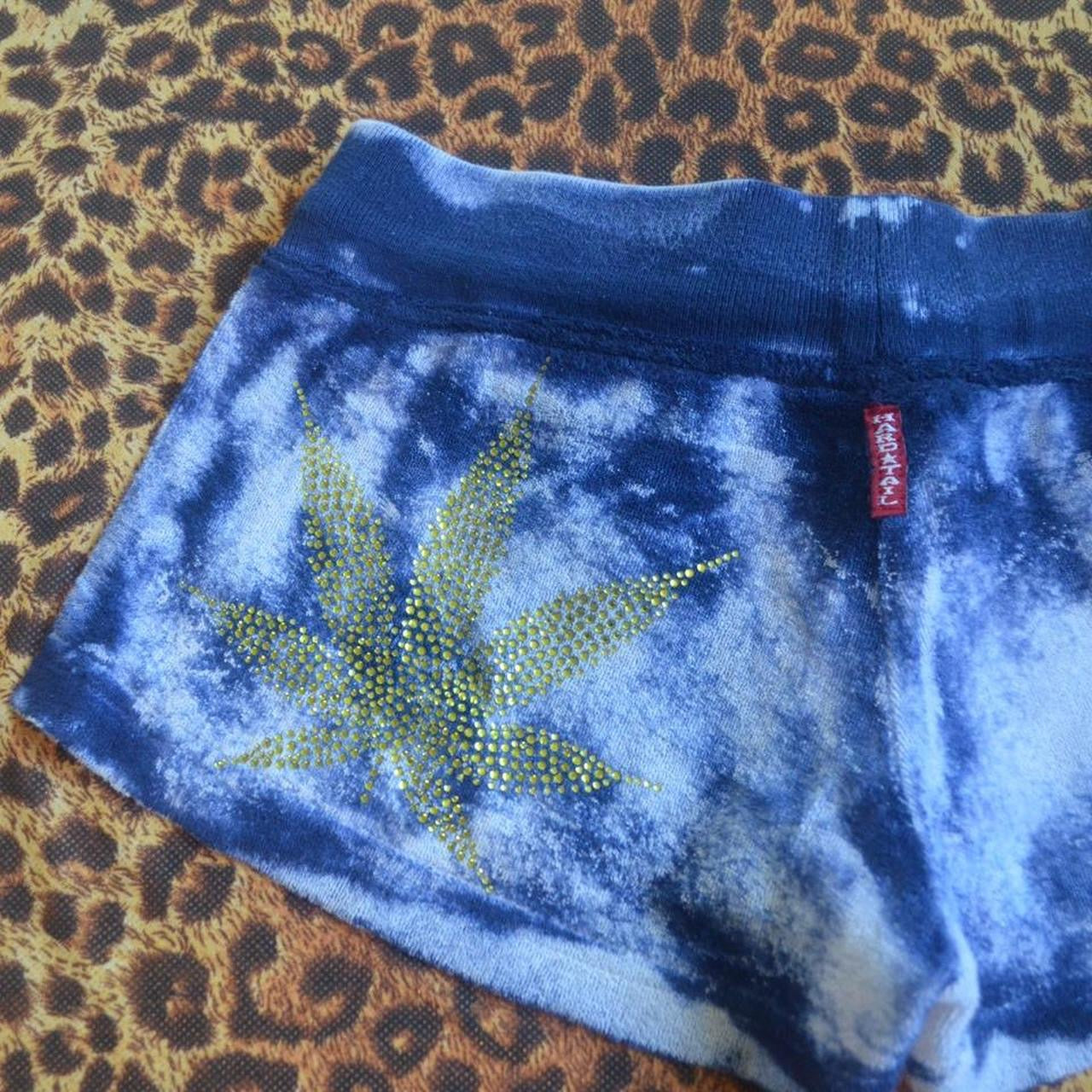 Blue tie dye shorts